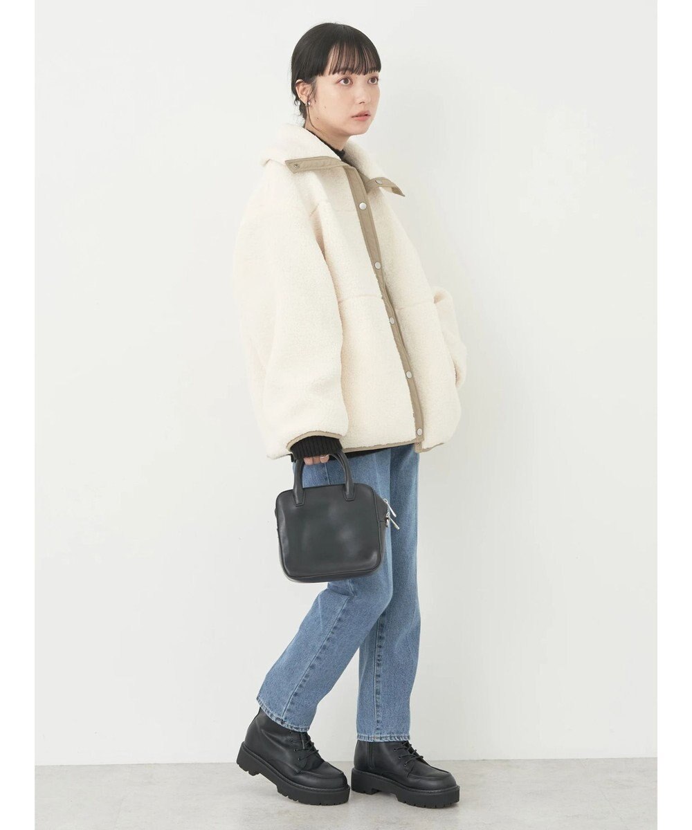 earth music&ecology リバーシブルボアブルゾン 