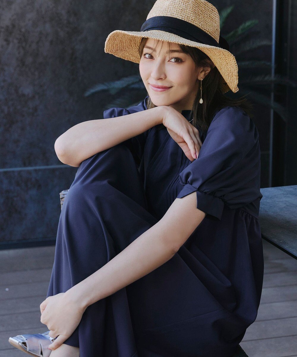 Tiaclasse 【洗える】ボリュームパフスリーブピンタックワンピース 