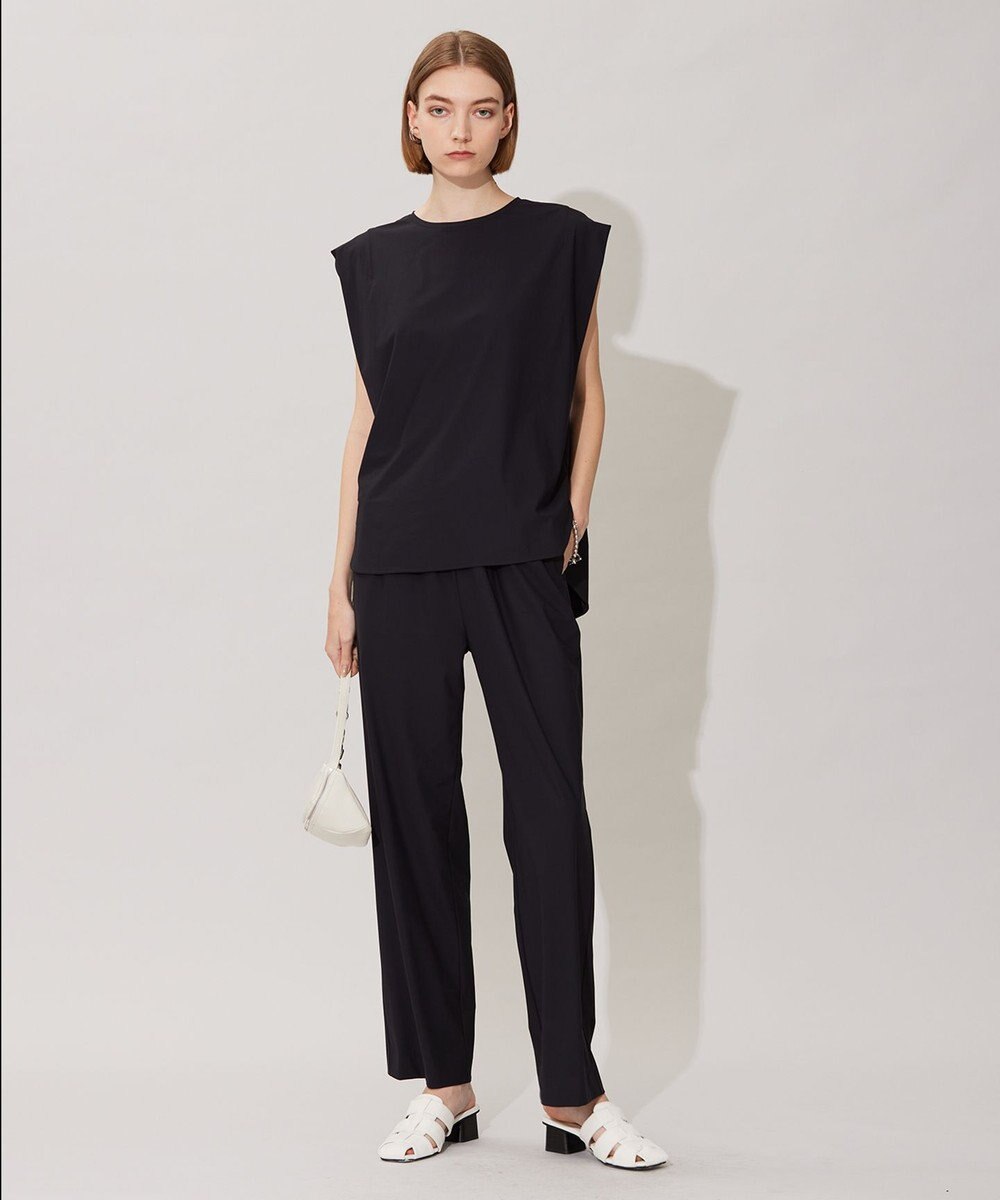 ICB 【接触冷感・UVカット・速乾・洗える】マットスキューバ セミワイドパンツ 