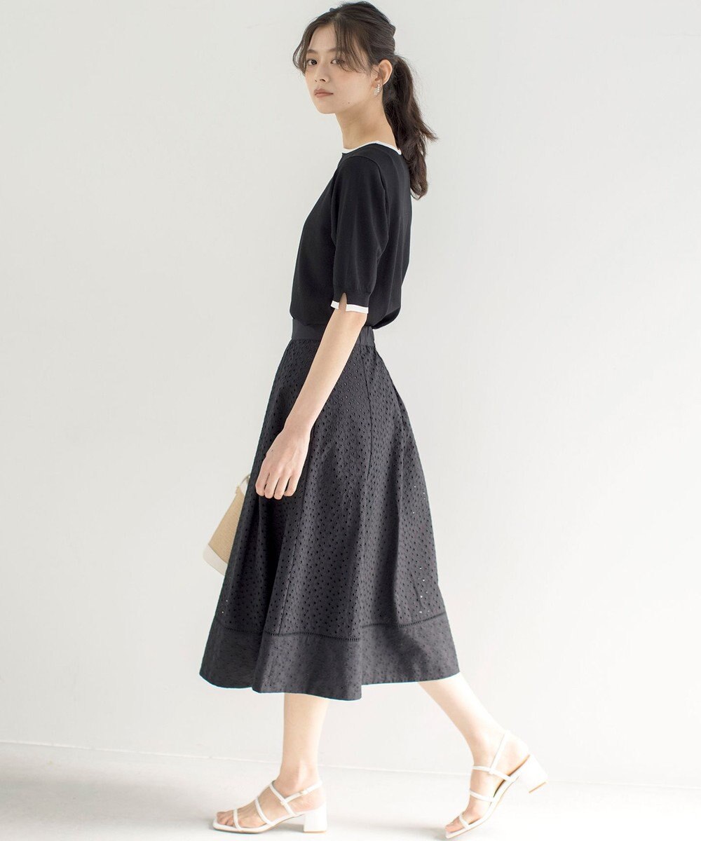 組曲 L 5分袖ニットＴシャツ 