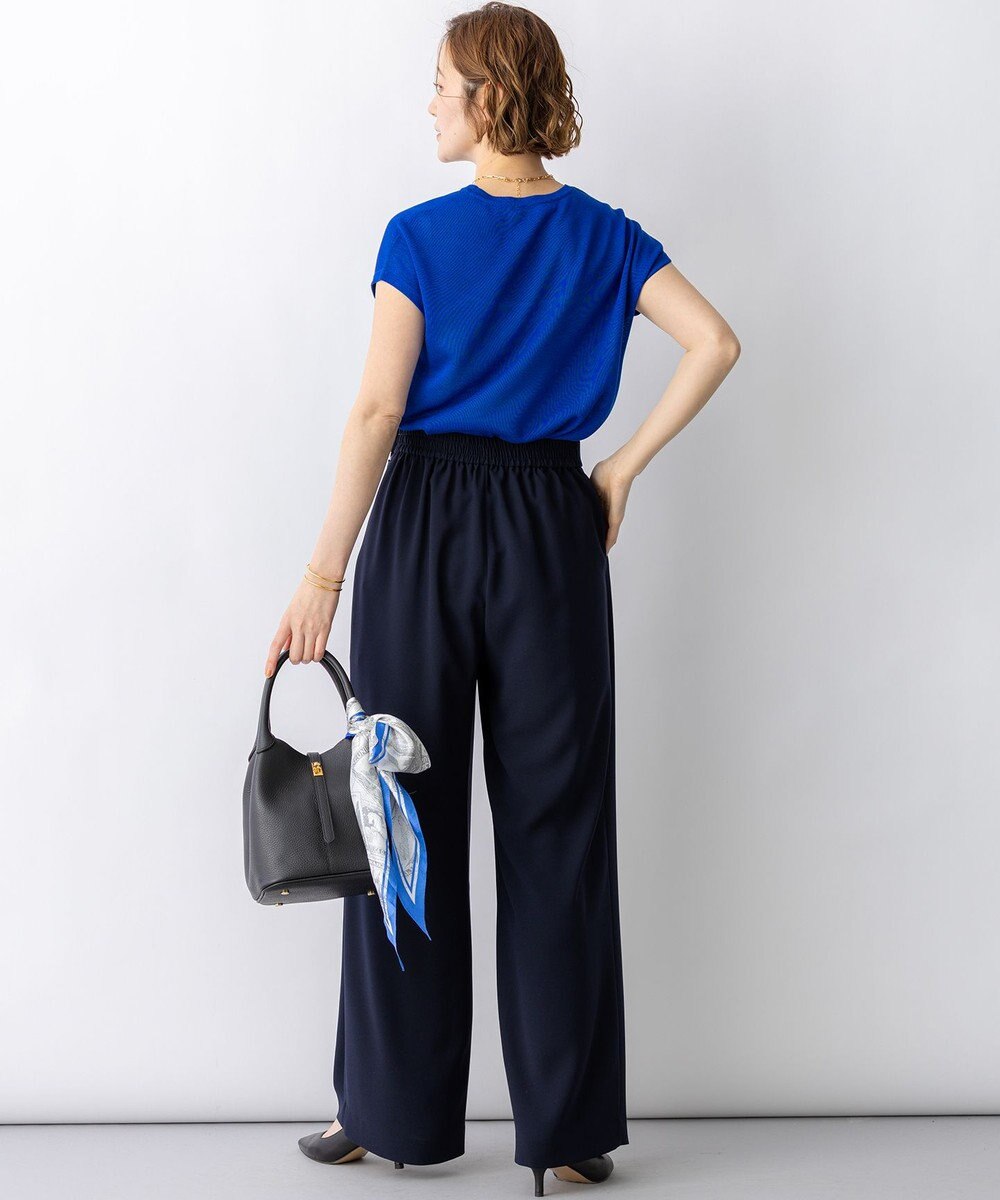 23区 【WEB&一部店舗限定】ストレッチジョーゼット ワイドパンツ 