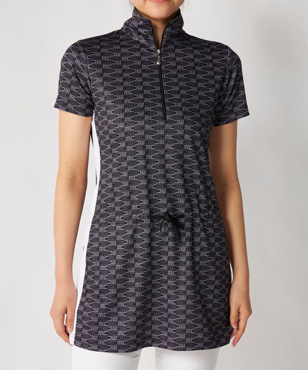 FILA GOLF／marie claire 【Marie claire sports】ロゴ柄ハーフジップチュニック 