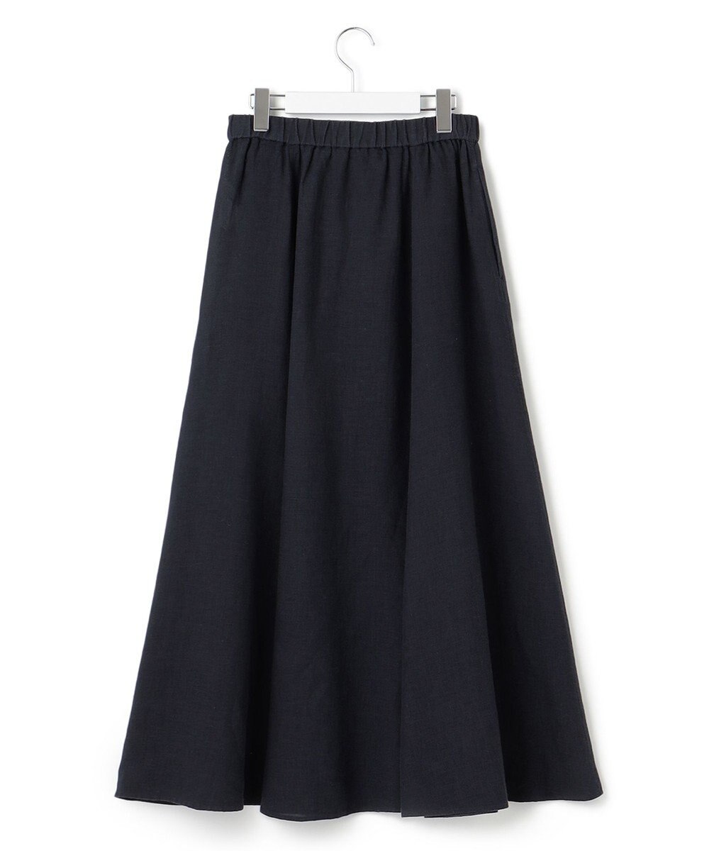 23区 【洗える】LIBECO フレア ロングスカート 