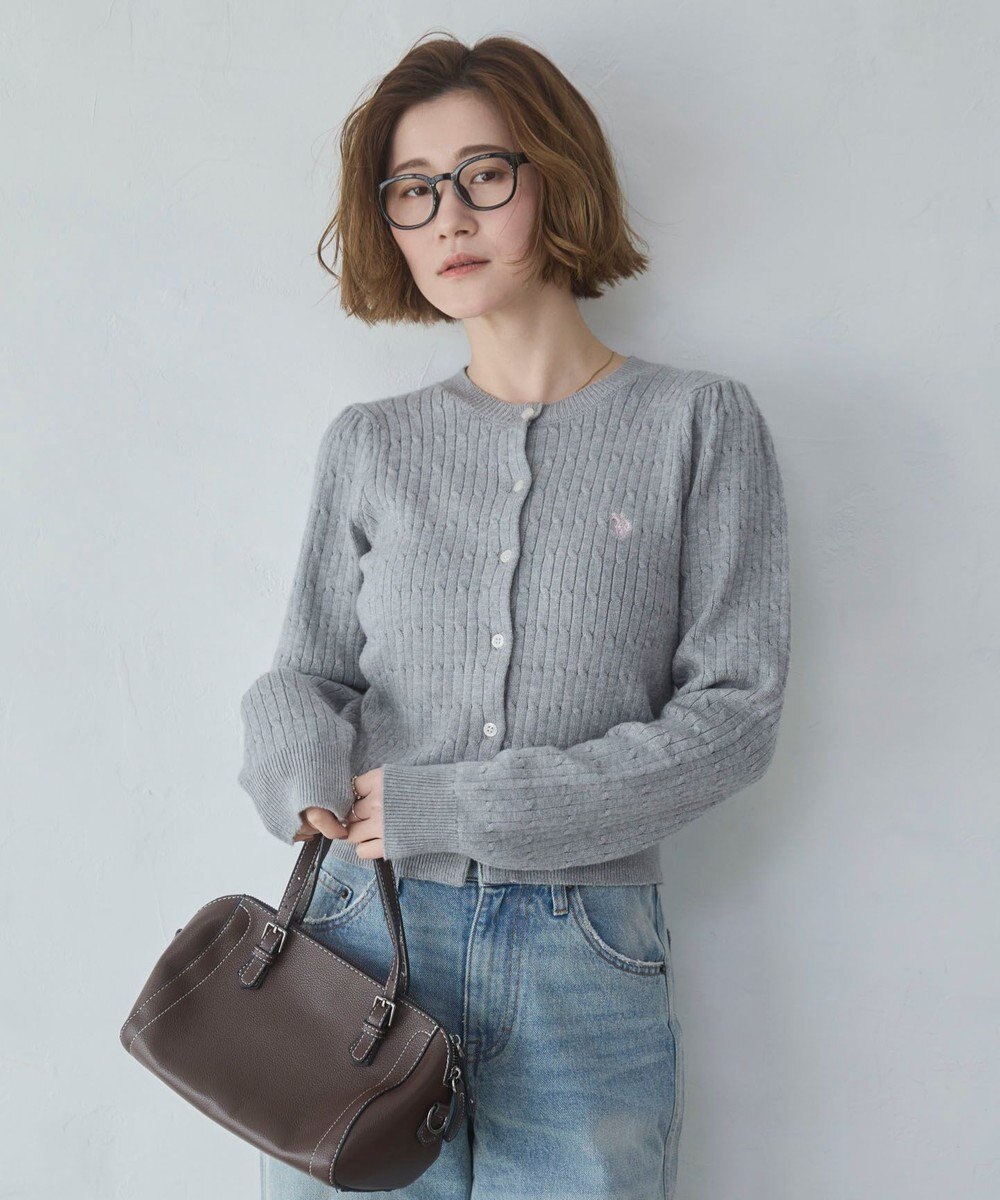 WEGO 【26年春新作】別注USPOLOケーブルニットカーデ 