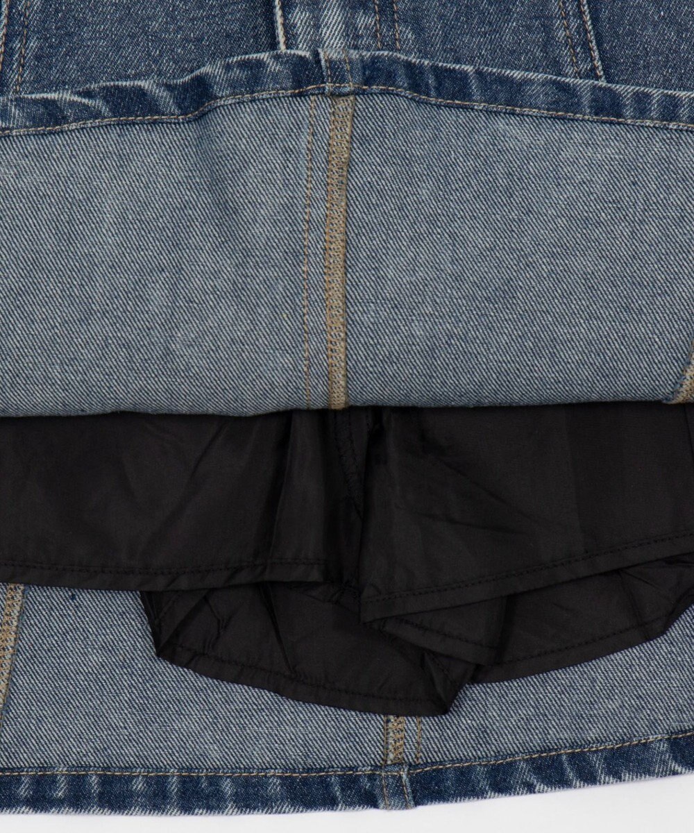 WEGO デニムフレアミニスカート 