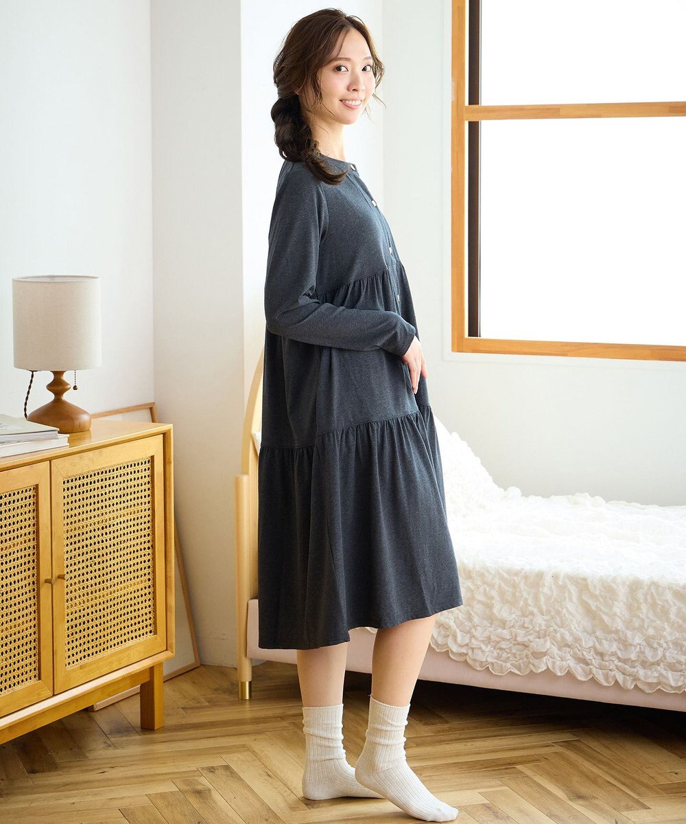 tsumori chisato SLEEP ツモリチサト ワンピース 長袖 ルームウェア 綿混(本体) レディース UNX555 /ワコール 