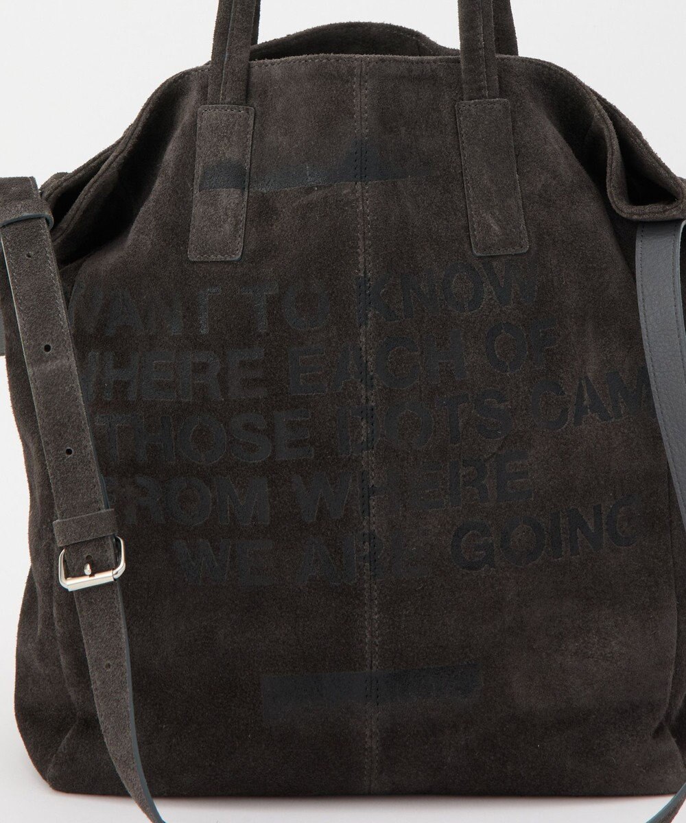 russet ステンシルデザインスエード2WAYトートバッグ(CE-1639) 