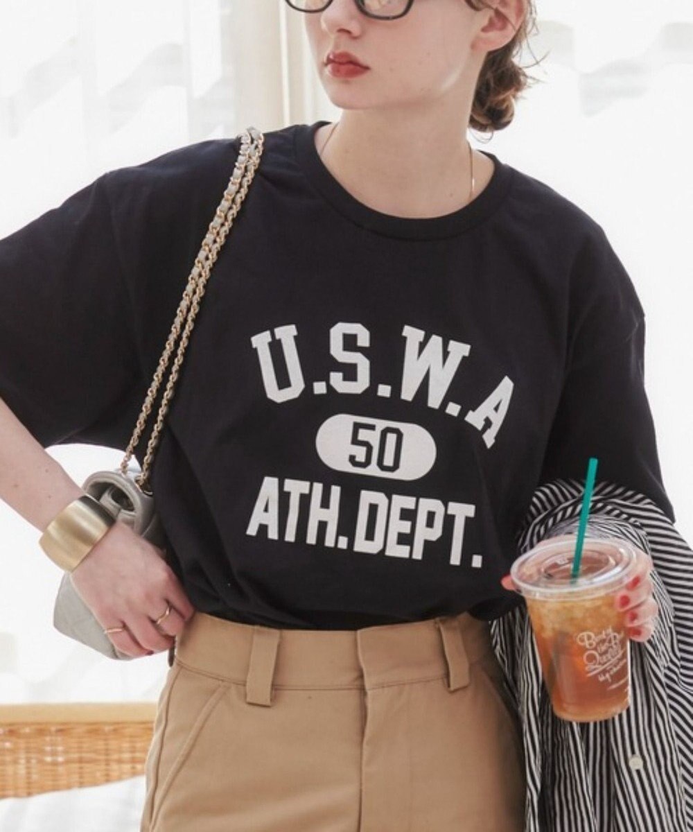 WEGO 【ANGIE VINTAGE】カレッジロゴプリントTee 