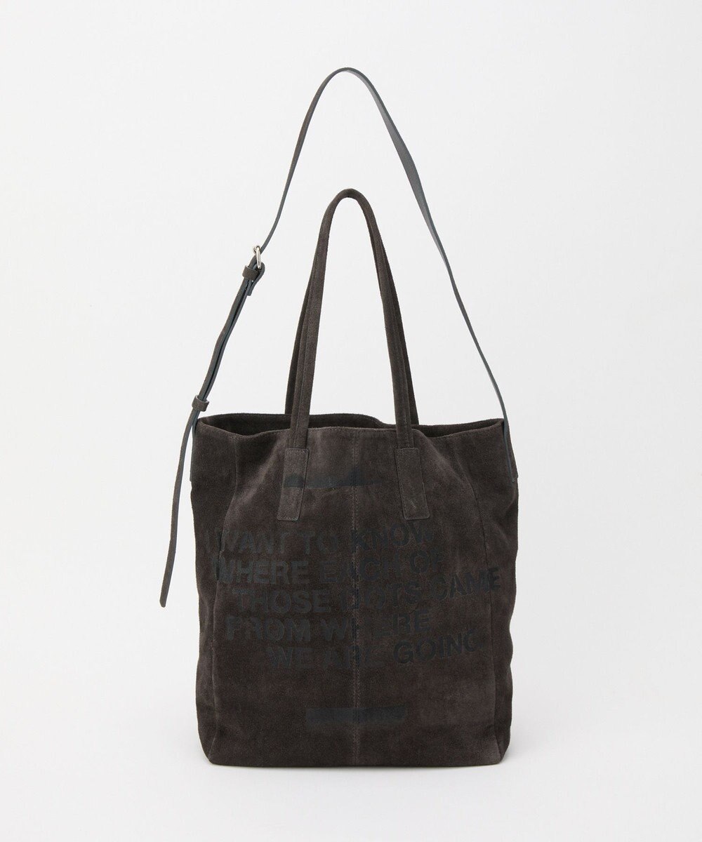 russet ステンシルデザインスエード2WAYトートバッグ(CE-1639) 