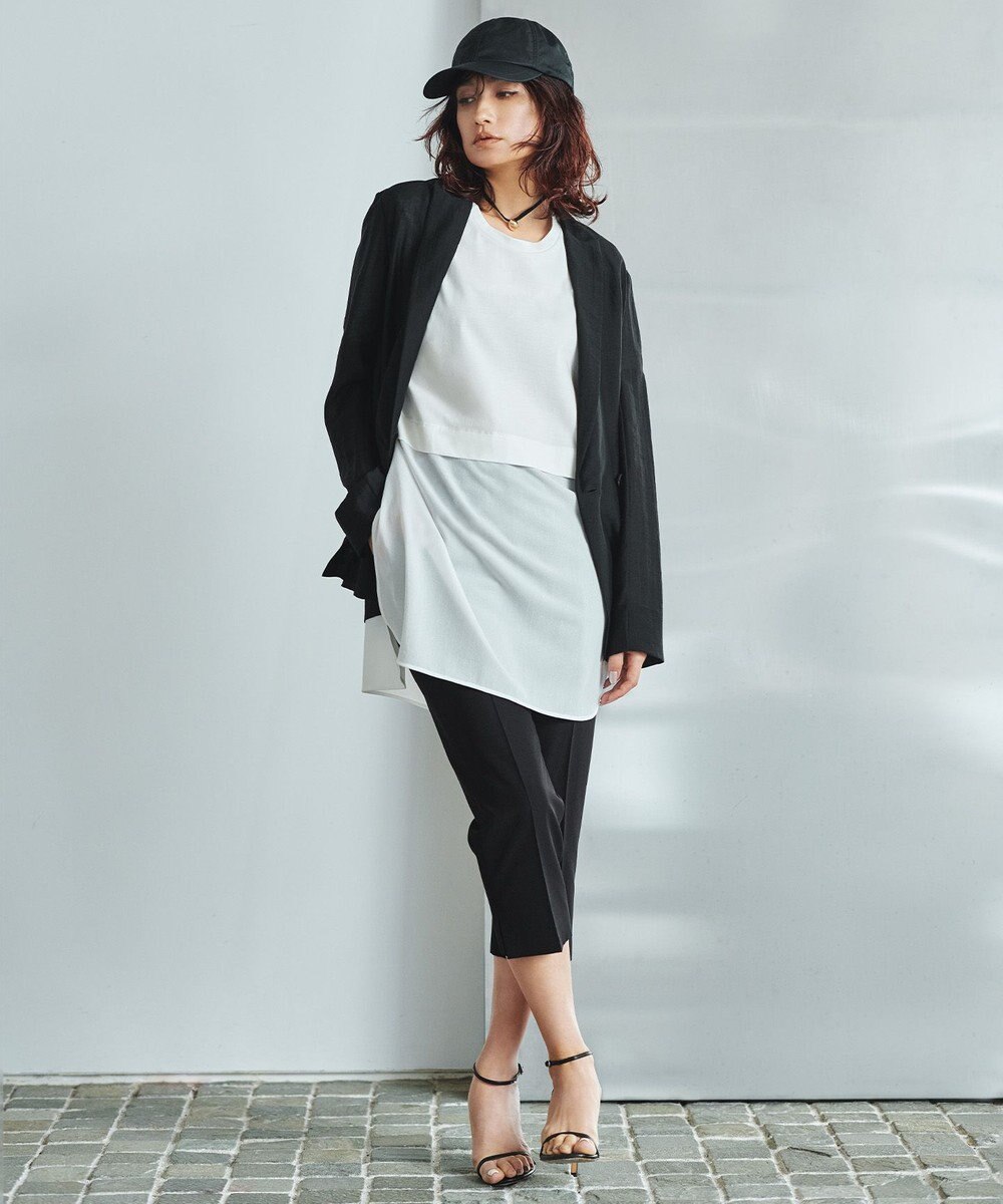 ICB L 【人気のため新色追加・UVケア・洗える】シアージャージーコンビ カットソー 