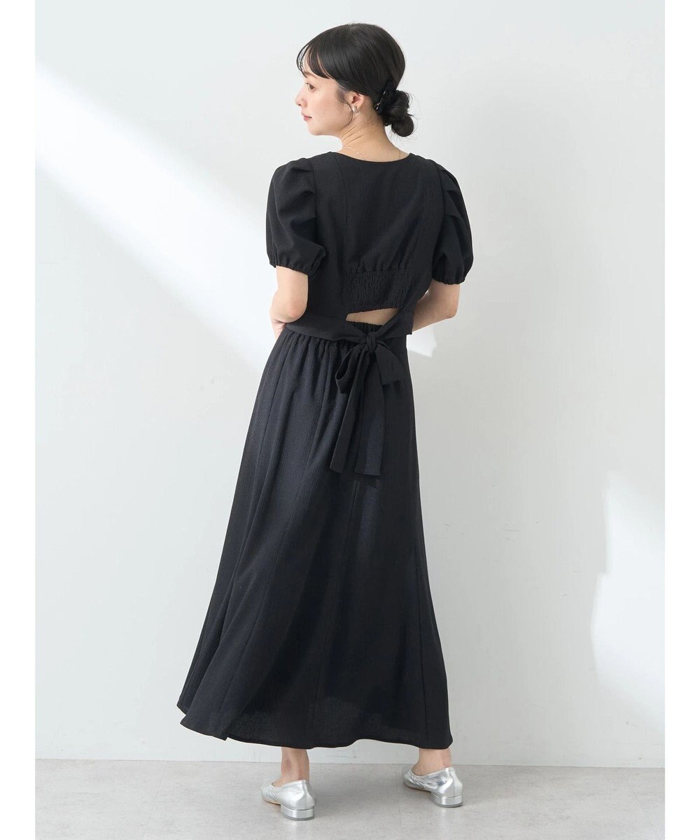 earth music&ecology ＳＥＴ２点バックリボンブラウス＋フレアスカート 