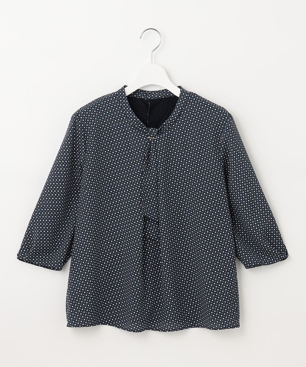 J.PRESS LADIES L 幾何プリント ボウタイ カットソー 