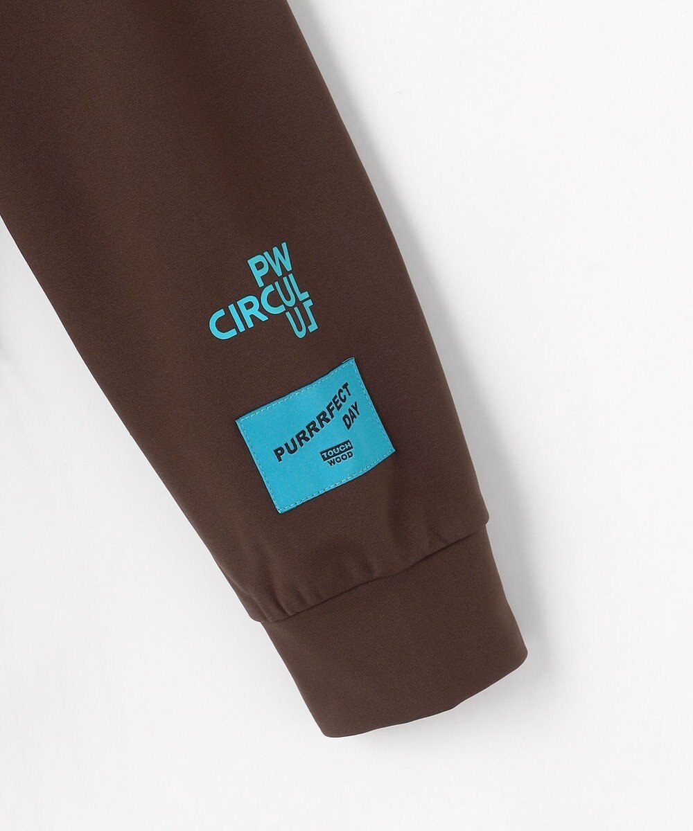 PW CIRCULUS 【裏起毛であたたか】【MEN】WAVY LOGO  裏起毛ロングスリーブモックネックT ゴルフ 