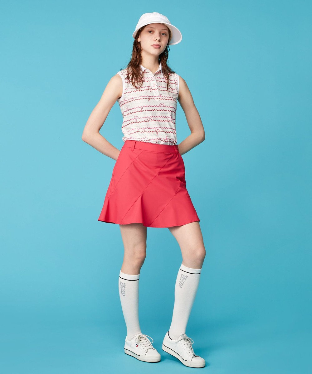 23区GOLF 【WOMEN】ウェーブロゴプリントノースリーブシャツ 