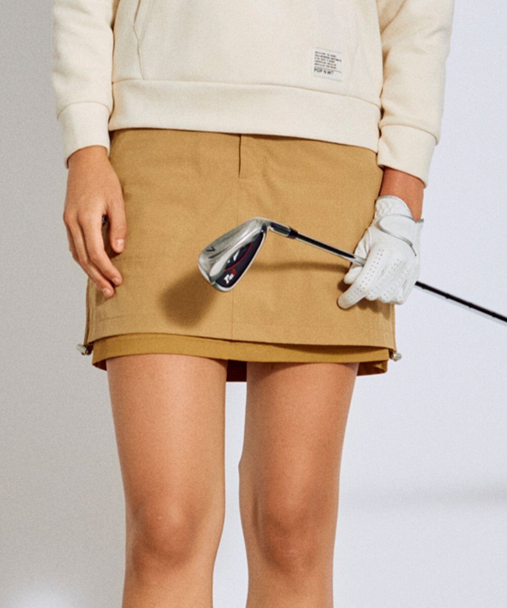 PW CIRCULUS 【蓄熱裏地】【WOMEN】バイカラースカート ゴルフウェア レディース 