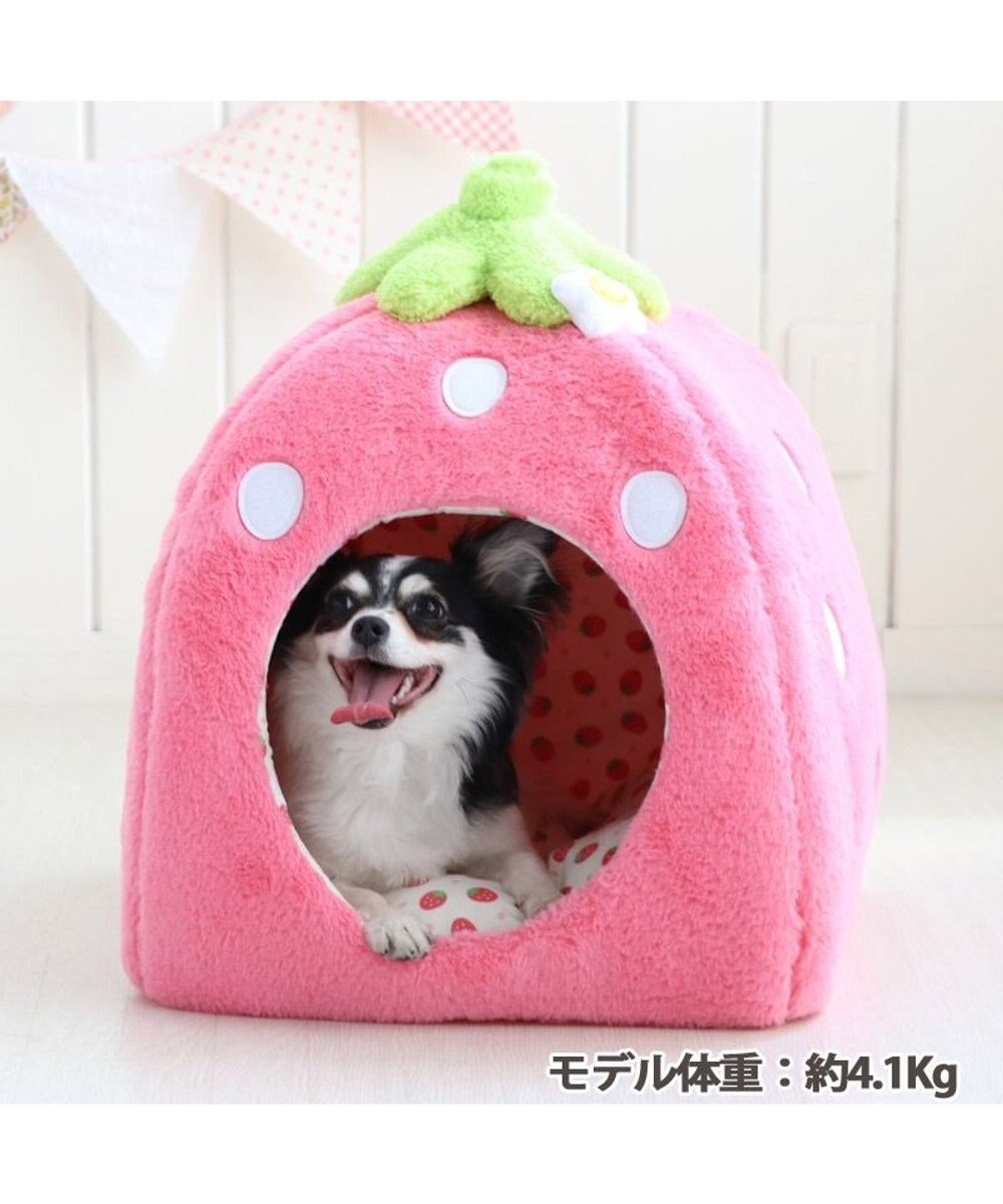 犬用品 ペットグッズ ハウス ベッド ペットパラダイス ペット ベッド ハウス 38 40cm いちご 苺 いちご イチゴ 野いちご 野苺 犬 猫 ベッド ベット ハウス 小型犬 介護 おしゃれ かわいい ふわふわ 通年 春 夏 秋 冬