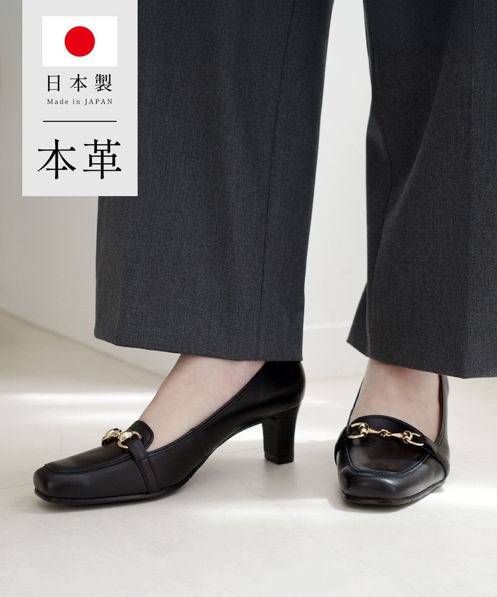 Pointer 日本製 ビット付きヒールアップローファー 