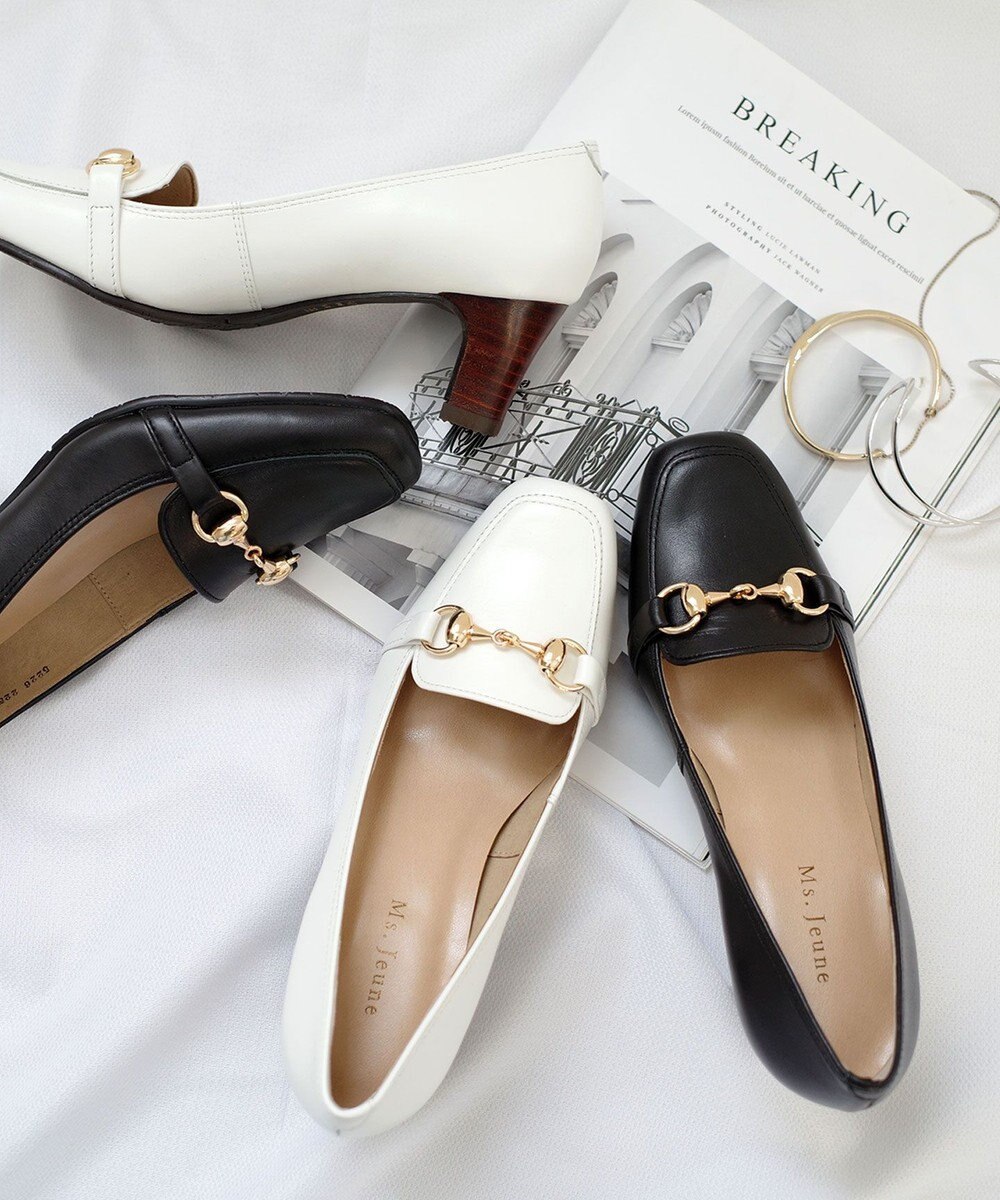 Pointer 日本製 ビット付きヒールアップローファー 