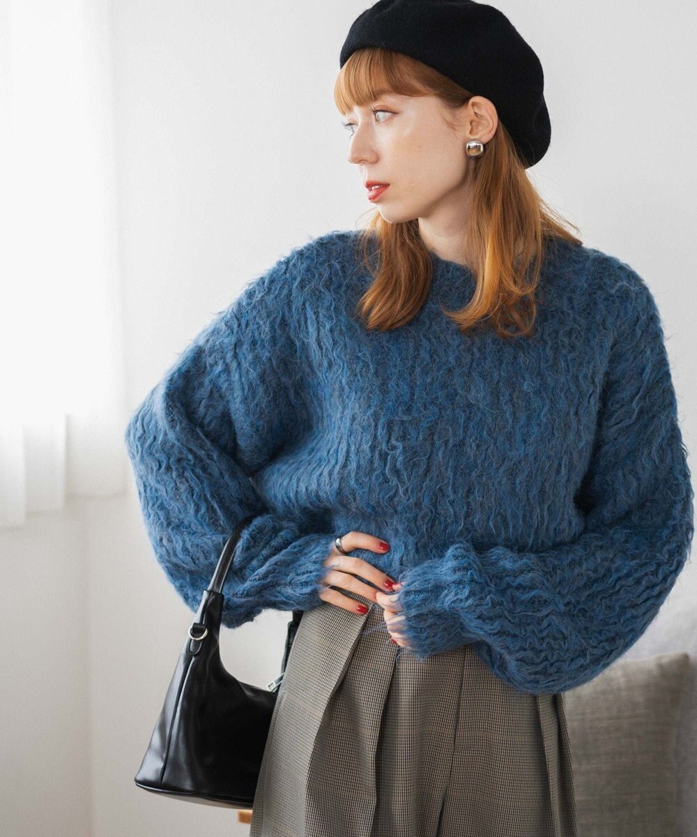 WEGO ブラッシュニットショートプルオーバー 