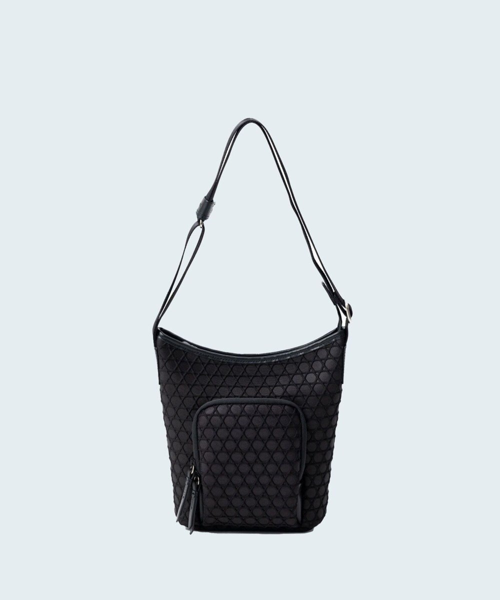 MIYABIYA LAQUOH【撥水加工】篭目柄エンボスボンディング ポケットショルダー 