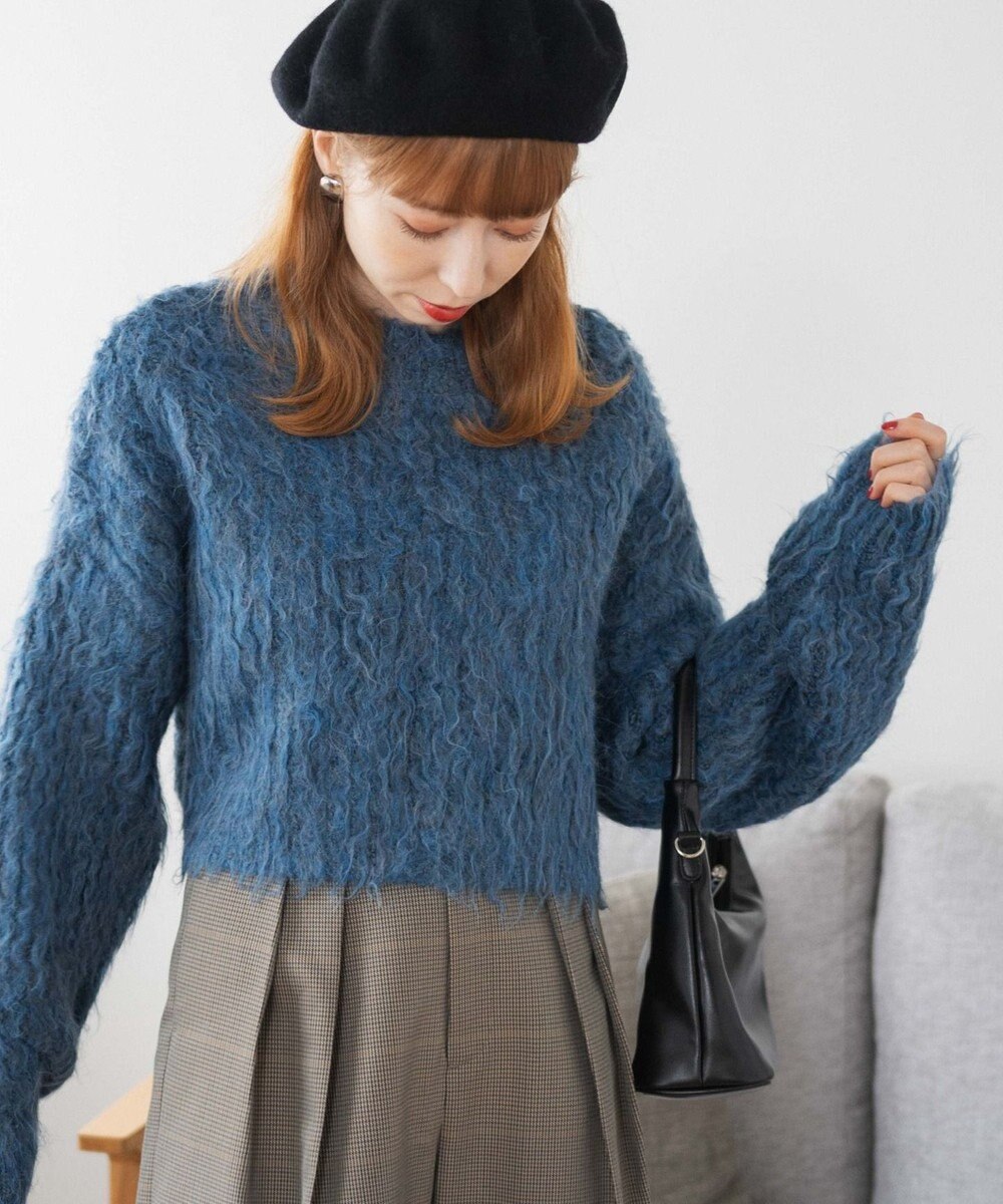 WEGO ブラッシュニットショートプルオーバー 