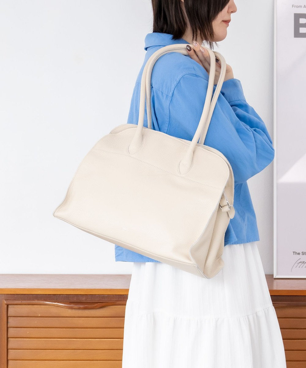 blancle シュリンクレザー ワイドボストン 