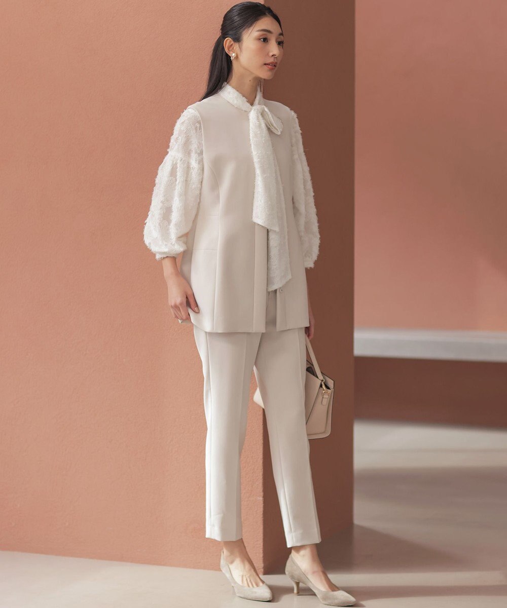 組曲 L 【KUMIKYOKU NAVY】コンフォータブルドレープ ジレ 