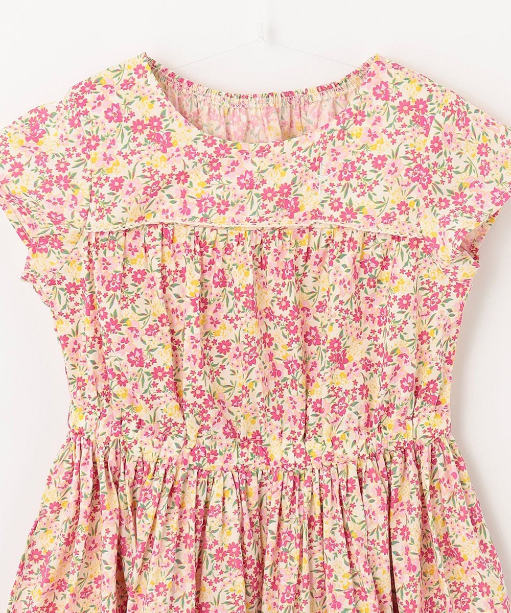 組曲 KIDS 【110-140㎝】リンドウプリント ワンピース 