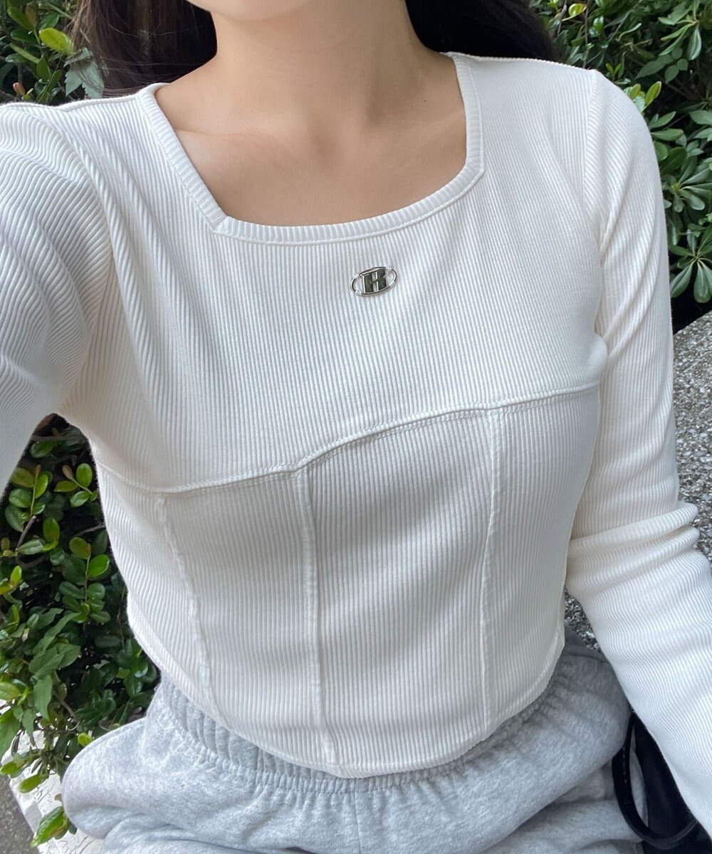 WEGO ヴィンテージウォッシュコルセットデザイントップス 