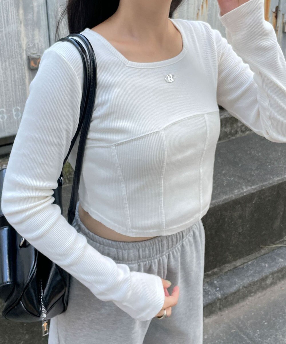 WEGO ヴィンテージウォッシュコルセットデザイントップス 