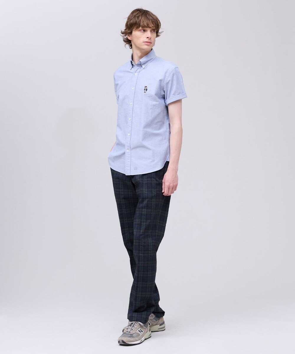 J.PRESS MEN クールマックスサッカー ステムテーパードパンツ 