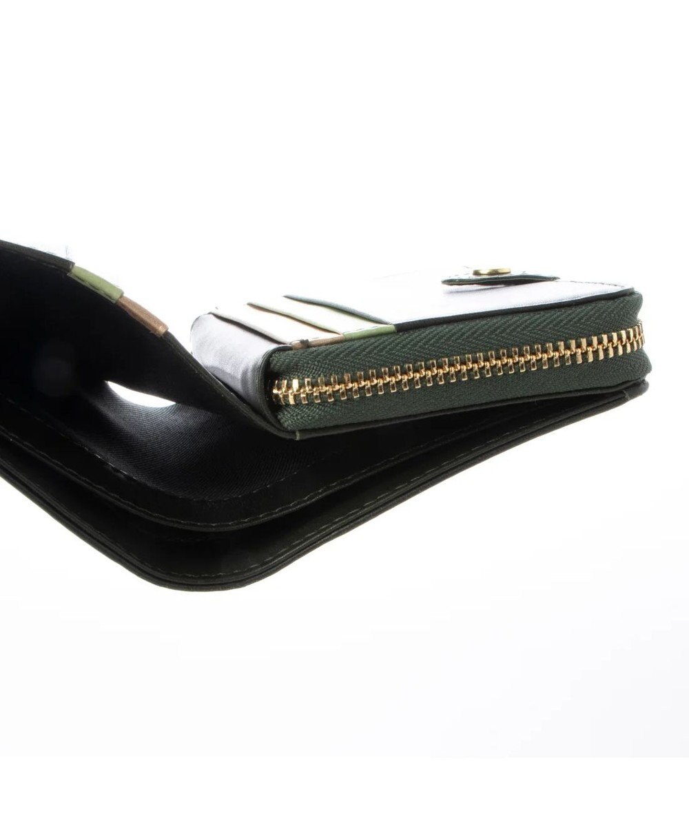 UNBILLION perche ジェムストーンチャームハーフラウンドウォレット 