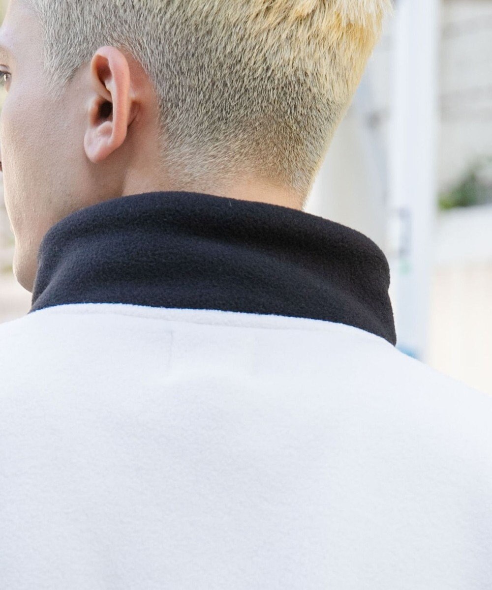 WEGO フリース ワンポイントハーフZIPプルオーバー 