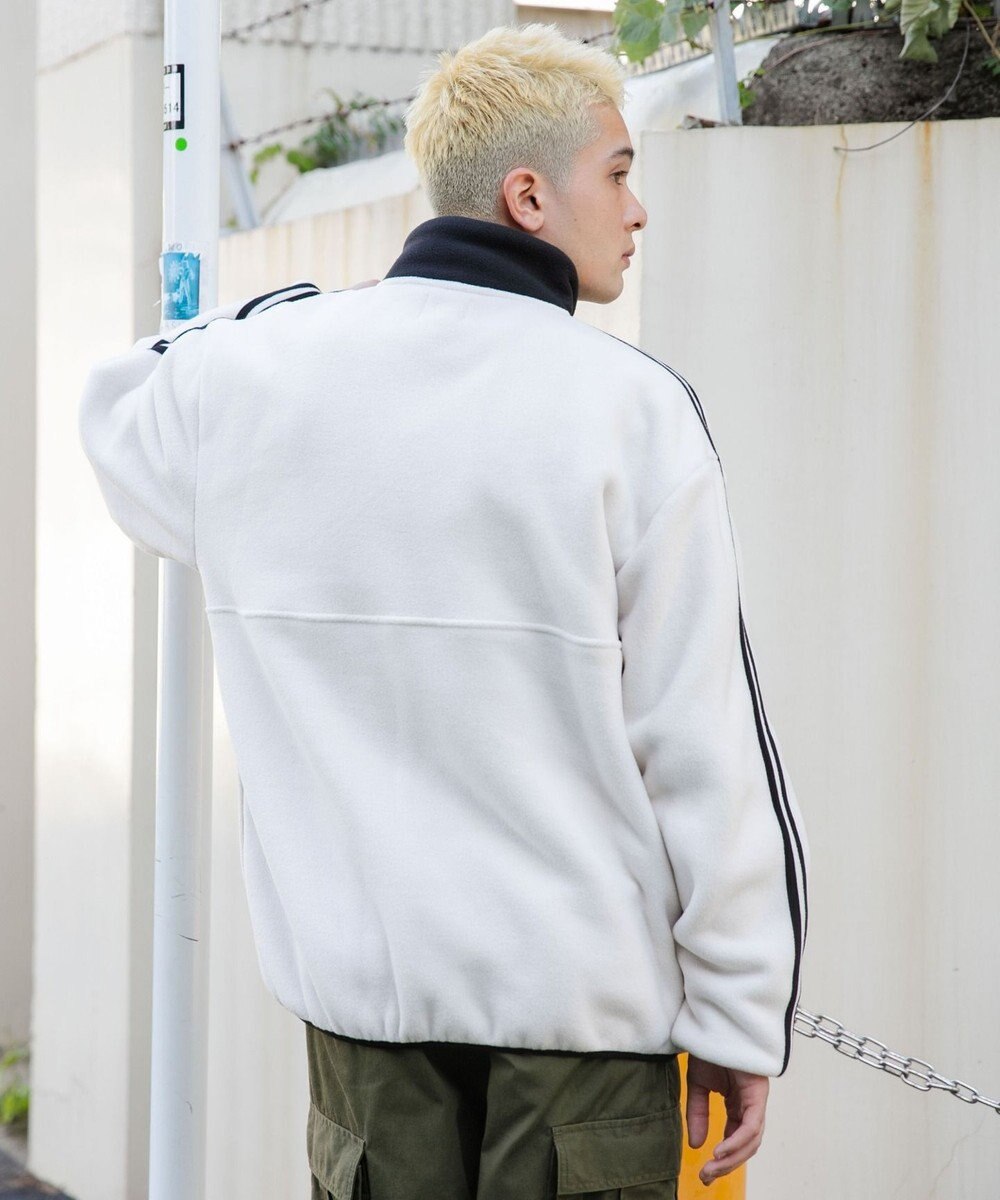 WEGO フリース ワンポイントハーフZIPプルオーバー 