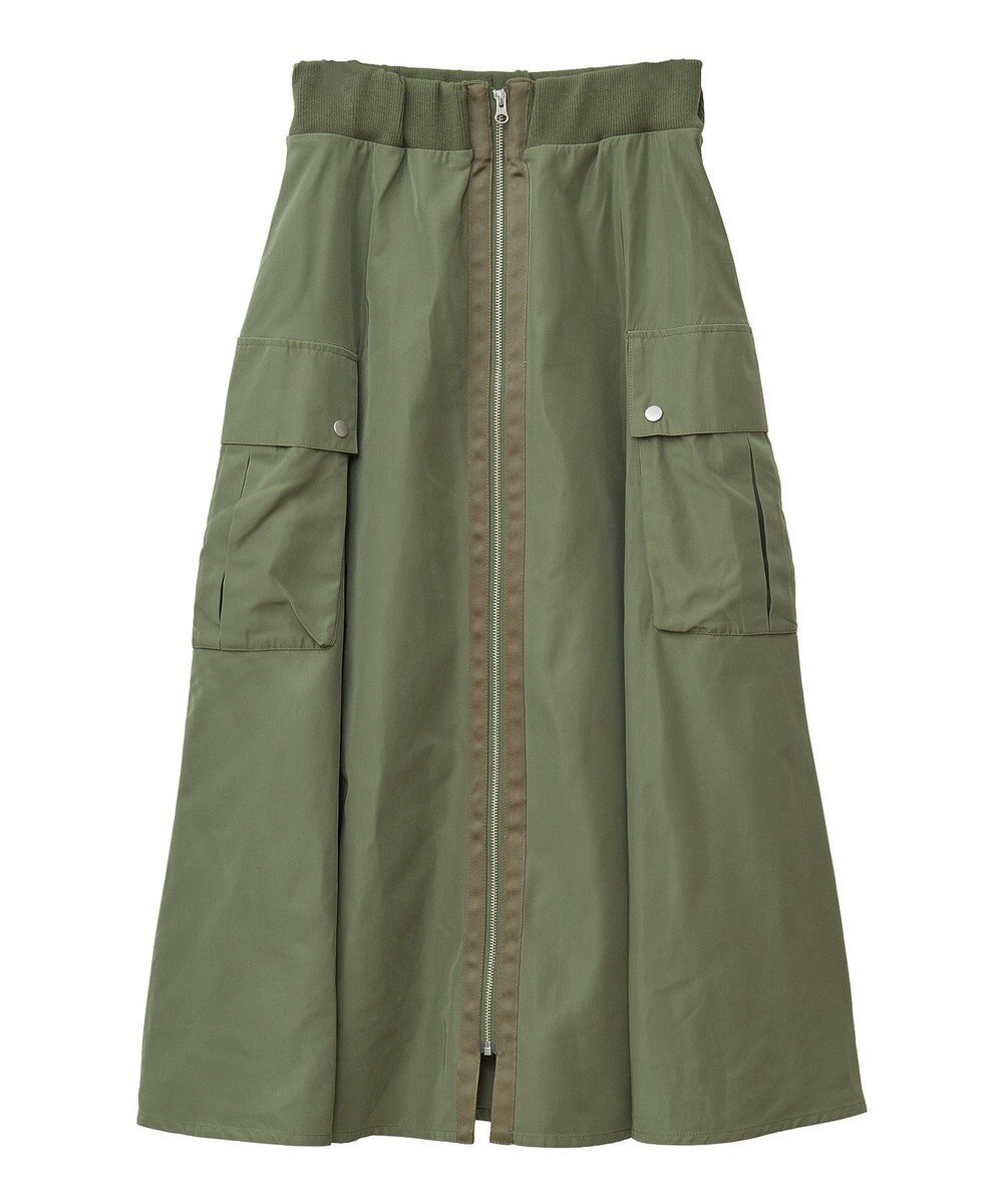 Green Parks ・ＳＵＧＡＲ　ＳＰＯＯＮ　ミリタリーフレアスカート 