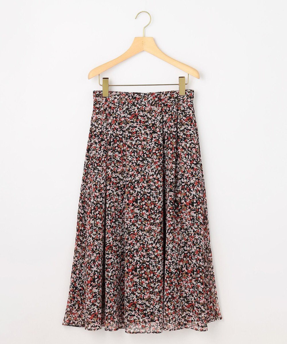組曲 【先行予約】インプレッションフラワープリント フレアスカート 