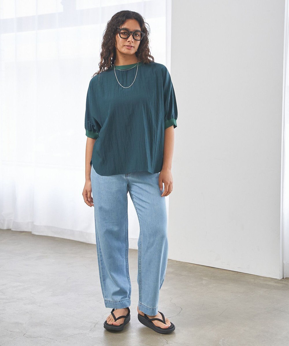 J.PRESS YORK STREET 【WOMEN】ソフトワイドデニム パンツ 