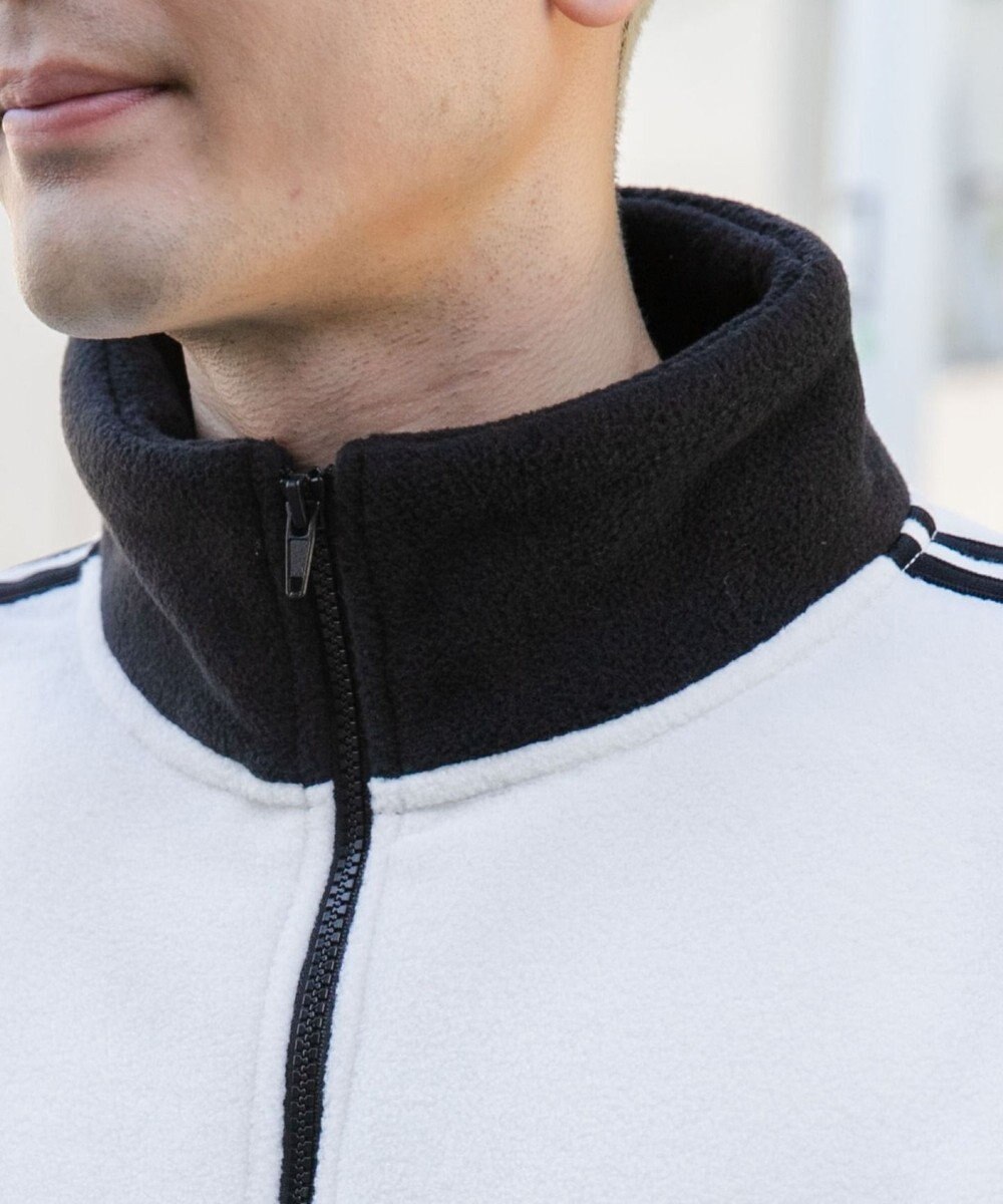 WEGO フリース ワンポイントハーフZIPプルオーバー 