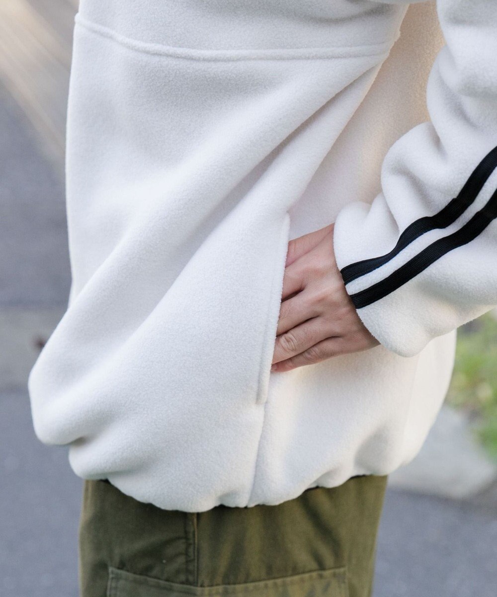 WEGO フリース ワンポイントハーフZIPプルオーバー 