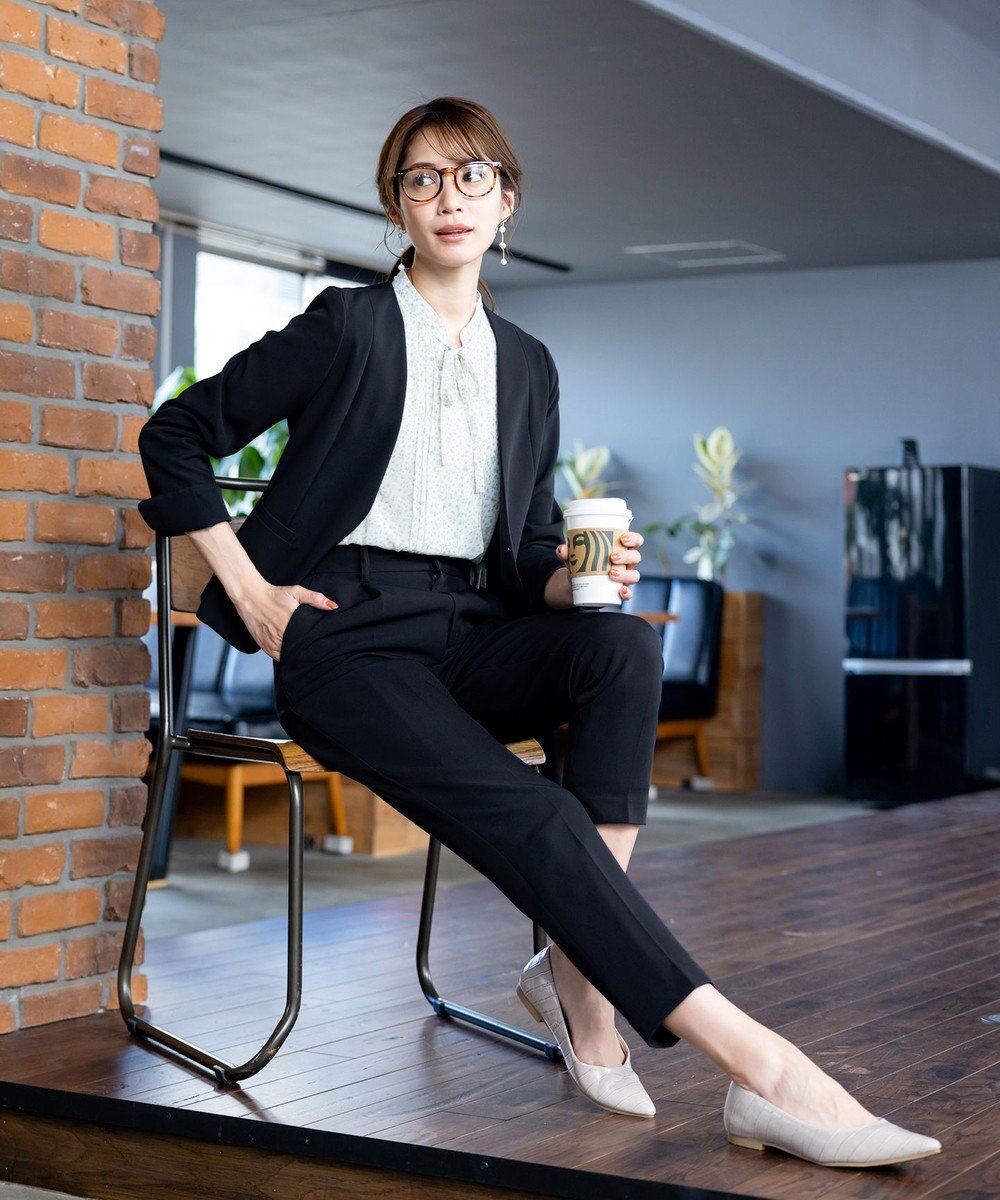 Tiaclasse 【小倉優子さん着用・ダブルクロス・洗える】テーパードパンツ 