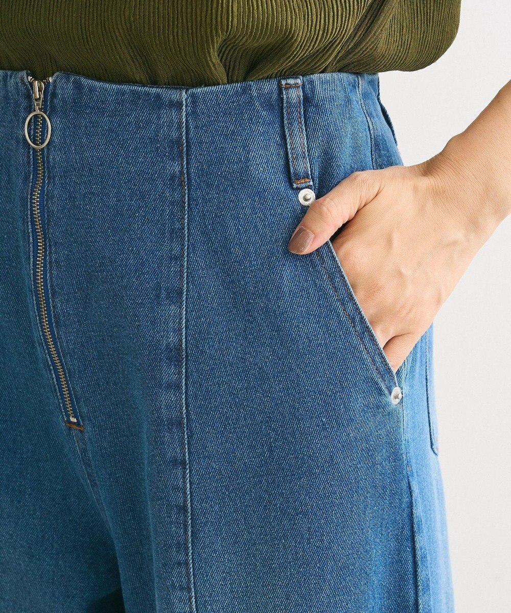 Green Parks ・ＳＵＧＡＲ　ＳＰＯＯＮデニムハイウエストワイドパン 