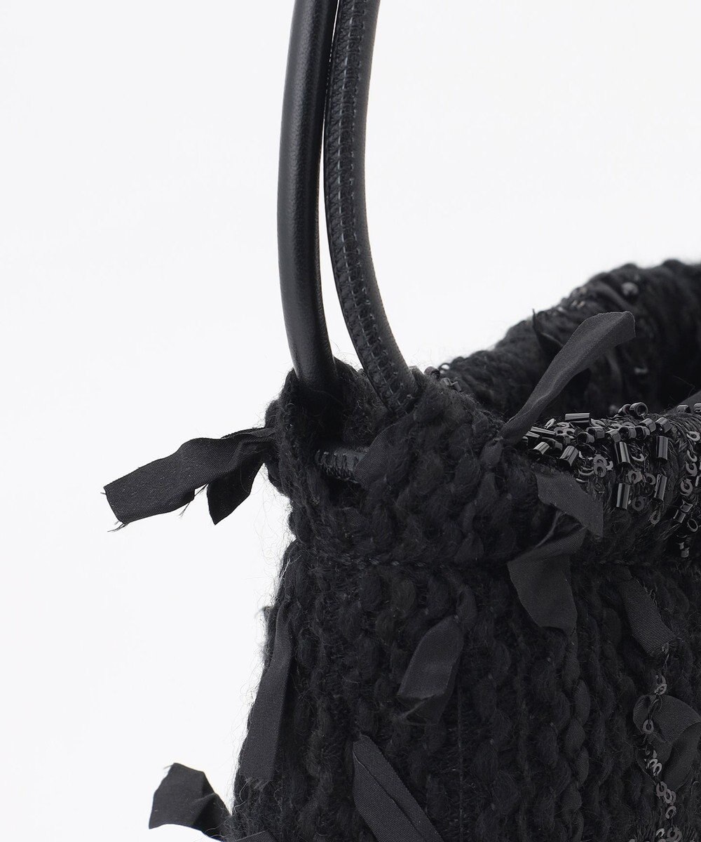 自由区 【カトリエムブーケ】Tweed a fleurs et rubans ドロストバッグ 