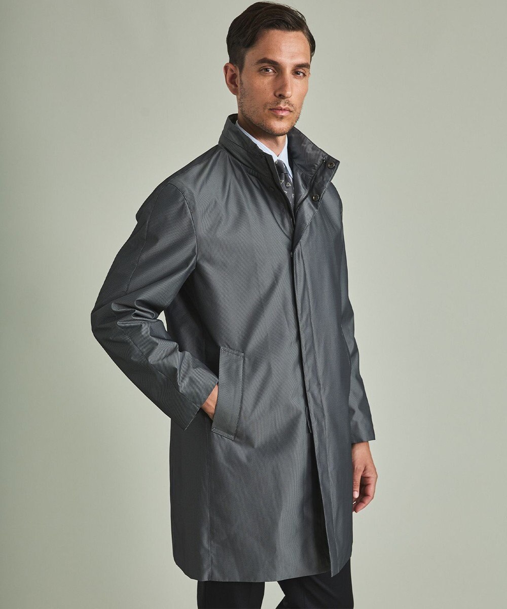 GOTAIRIKU 【防水/軽量/シワになりにくい】ラスタードビーメモリーラミネーションコート_スタンドカラー(24年モデル) 