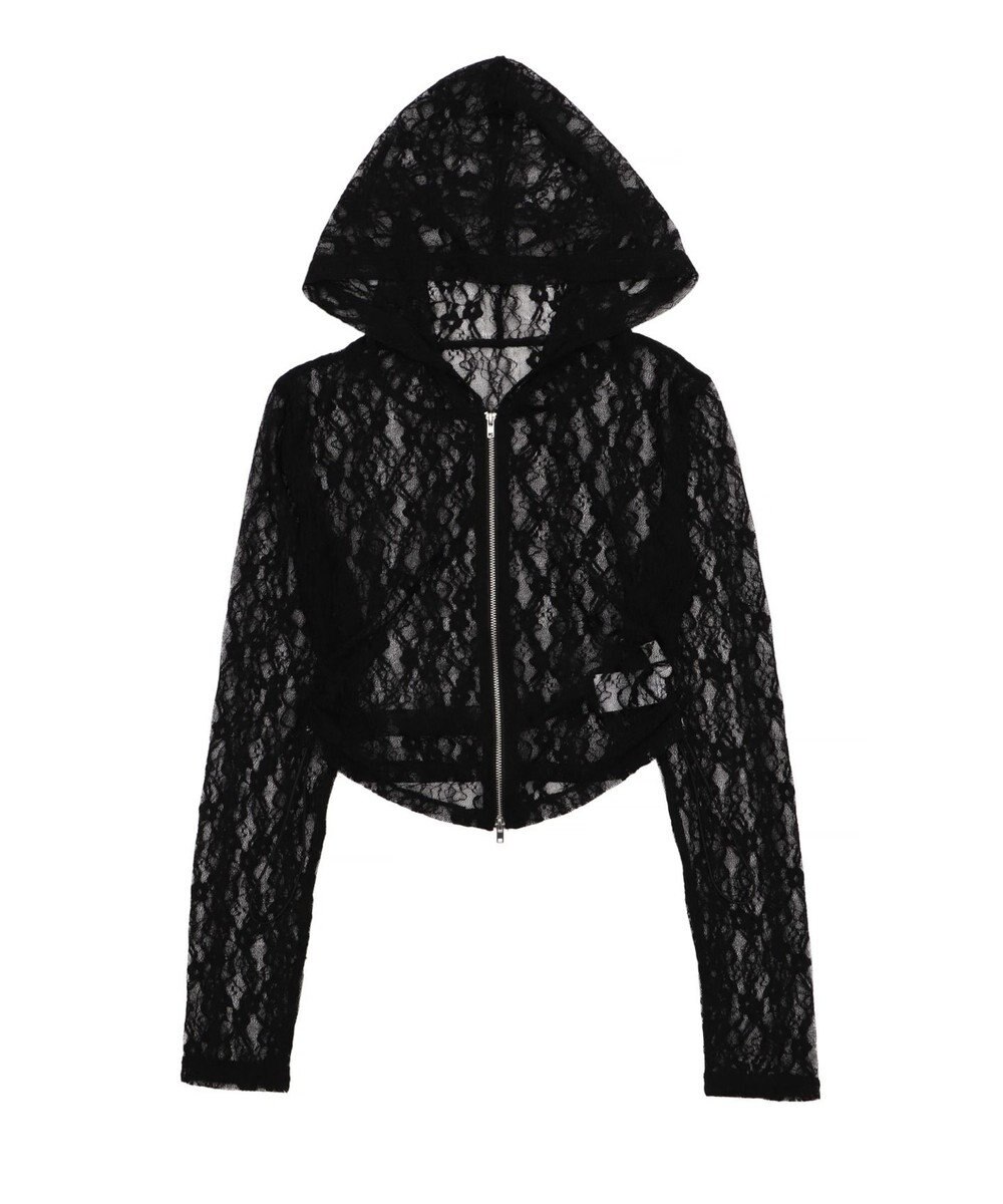 WEGO レースダブルジップパーカー 