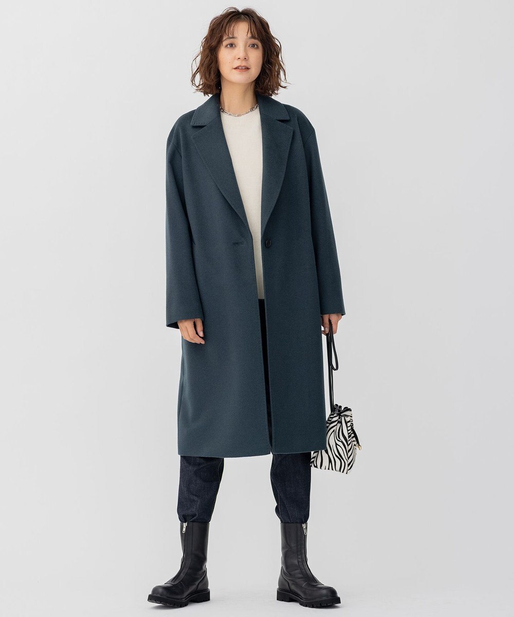 23区 【CLASSY.1月号掲載】ウールカシミヤビーバー チェスターコート 