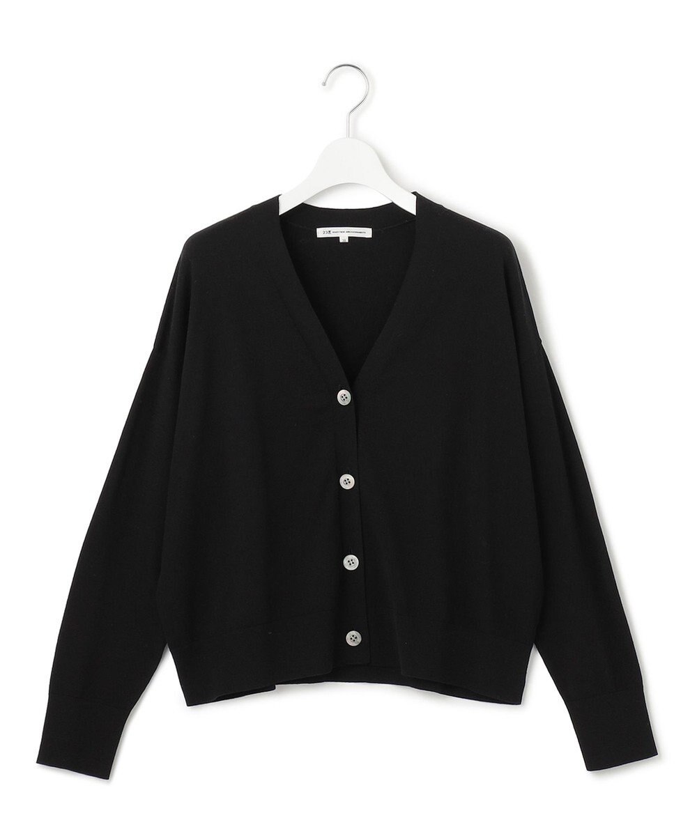 23区 【洗える】テンセルストレッチ Vネック ショート カーディガン 