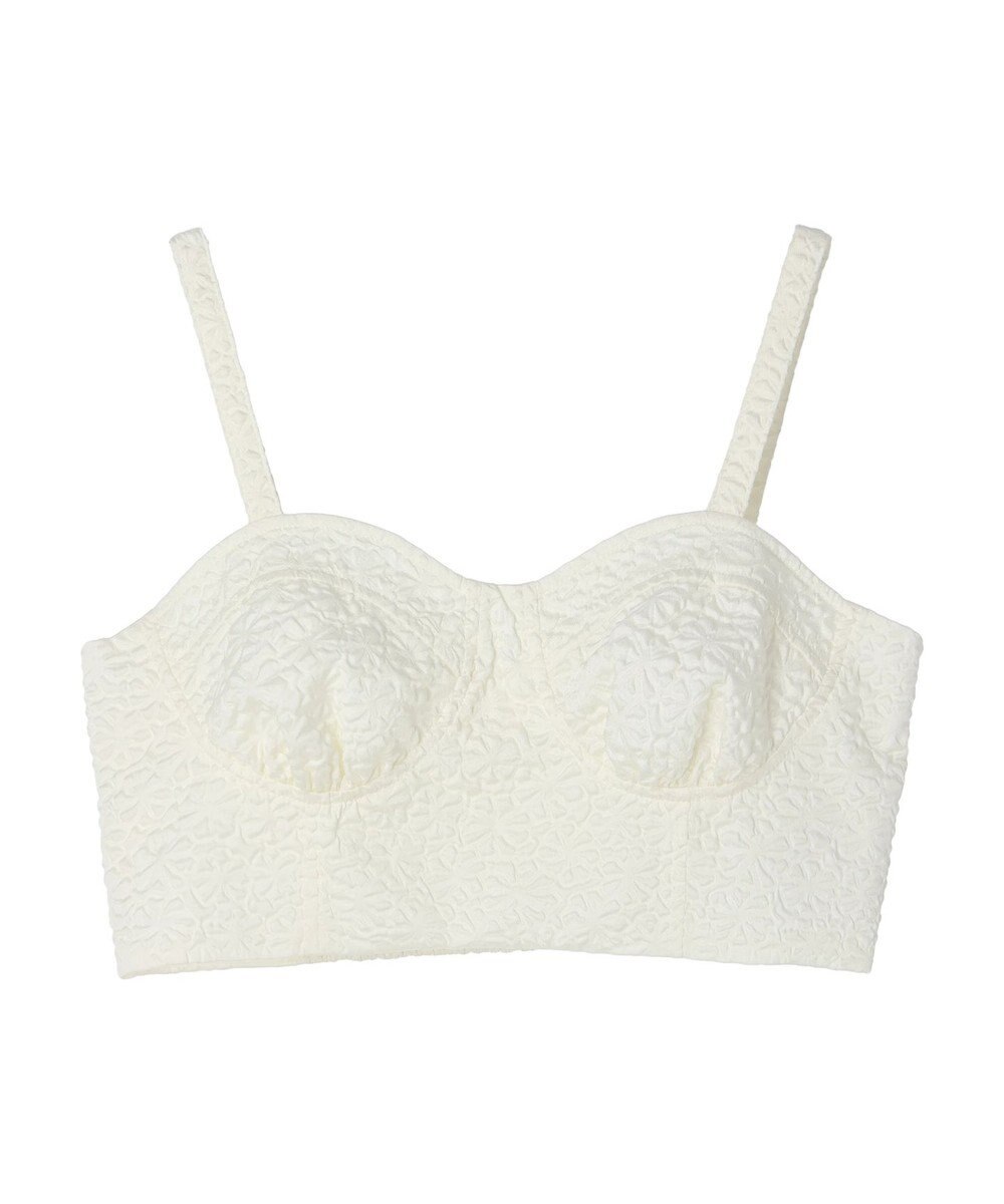 earth music&ecology エンボスフラワービスチェ 