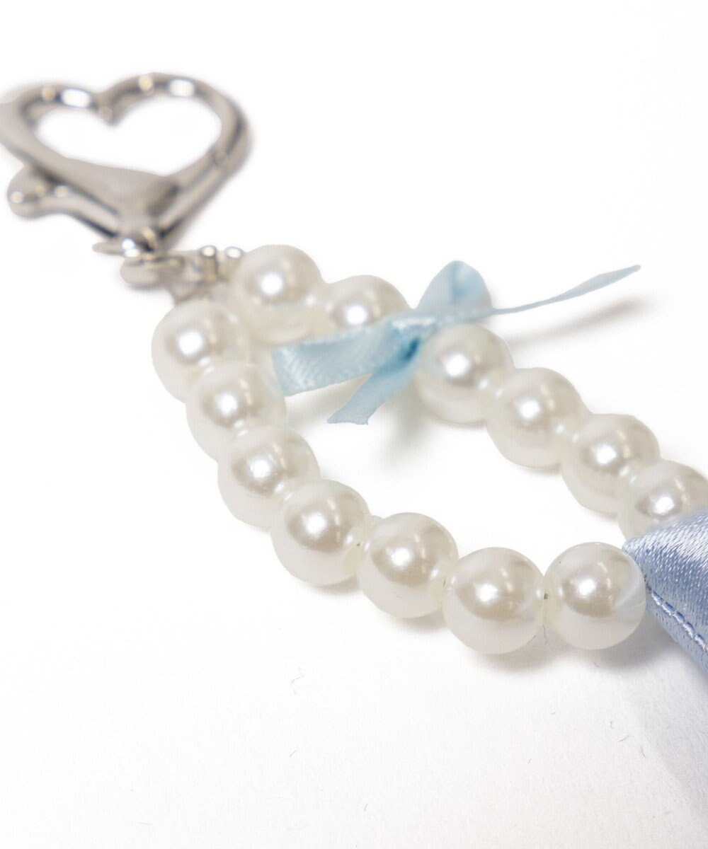 WEGO ダブルパールリボンキーホルダー 