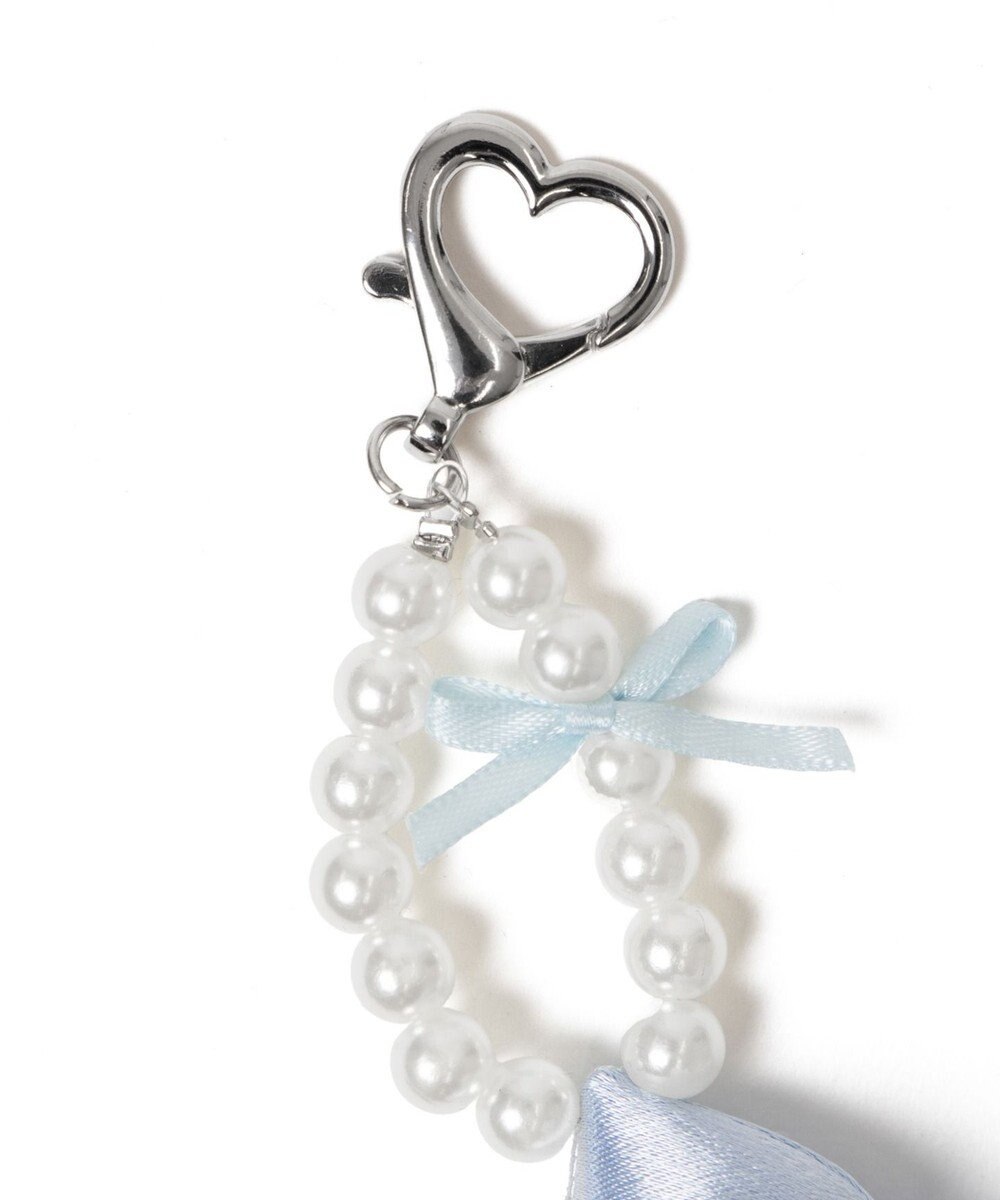 WEGO ダブルパールリボンキーホルダー 