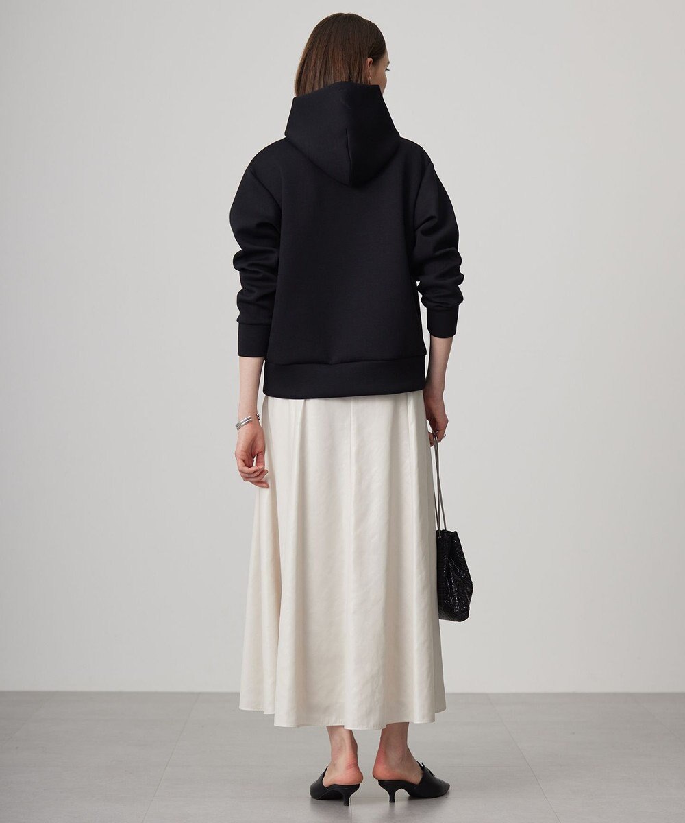 ICB L 【洗える】サテンワックスヴィンテージ フレアスカート 